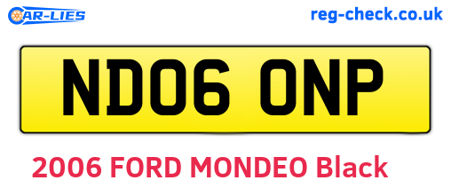 ND06ONP are the vehicle registration plates.