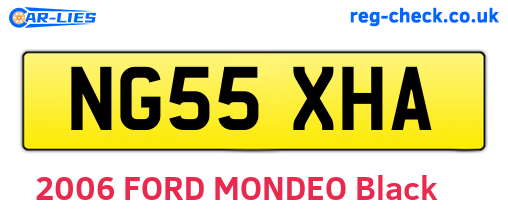 NG55XHA are the vehicle registration plates.