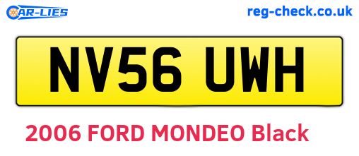 NV56UWH are the vehicle registration plates.