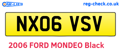 NX06VSV are the vehicle registration plates.