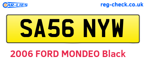 SA56NYW are the vehicle registration plates.