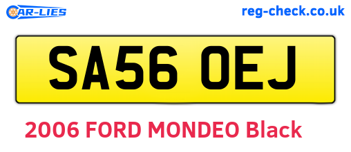 SA56OEJ are the vehicle registration plates.