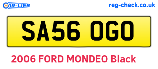 SA56OGO are the vehicle registration plates.