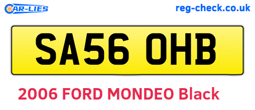 SA56OHB are the vehicle registration plates.