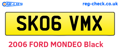 SK06VMX are the vehicle registration plates.