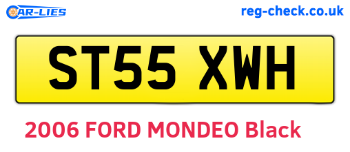 ST55XWH are the vehicle registration plates.