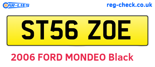 ST56ZOE are the vehicle registration plates.