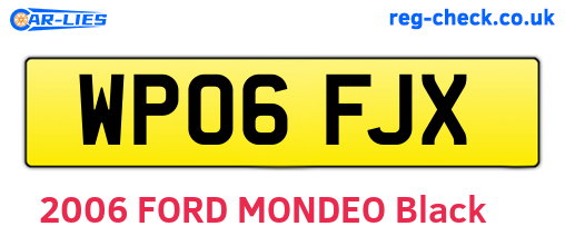 WP06FJX are the vehicle registration plates.