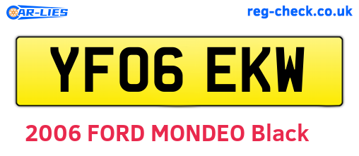 YF06EKW are the vehicle registration plates.