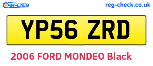 YP56ZRD are the vehicle registration plates.