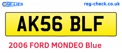 AK56BLF are the vehicle registration plates.