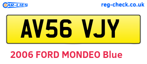 AV56VJY are the vehicle registration plates.