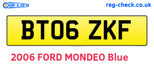 BT06ZKF are the vehicle registration plates.