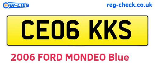 CE06KKS are the vehicle registration plates.