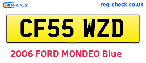 CF55WZD are the vehicle registration plates.