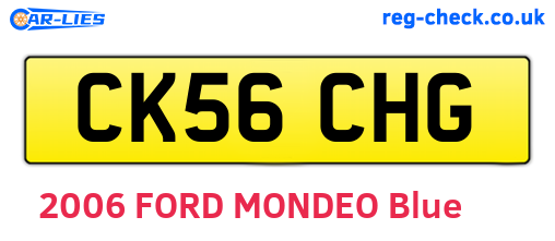 CK56CHG are the vehicle registration plates.