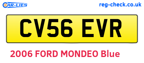 CV56EVR are the vehicle registration plates.