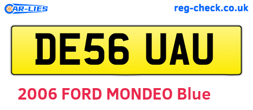 DE56UAU are the vehicle registration plates.