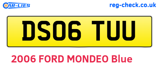 DS06TUU are the vehicle registration plates.