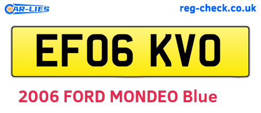 EF06KVO are the vehicle registration plates.