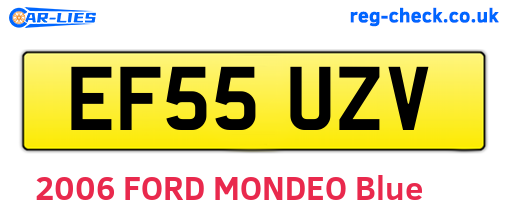 EF55UZV are the vehicle registration plates.