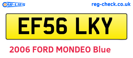 EF56LKY are the vehicle registration plates.