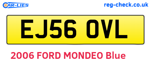 EJ56OVL are the vehicle registration plates.