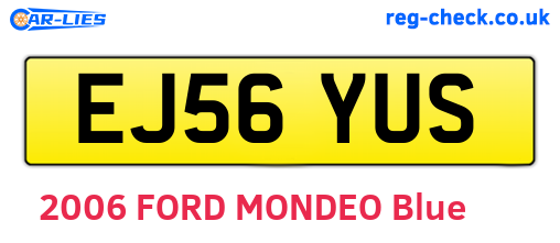 EJ56YUS are the vehicle registration plates.