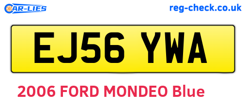 EJ56YWA are the vehicle registration plates.