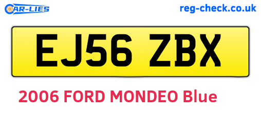 EJ56ZBX are the vehicle registration plates.