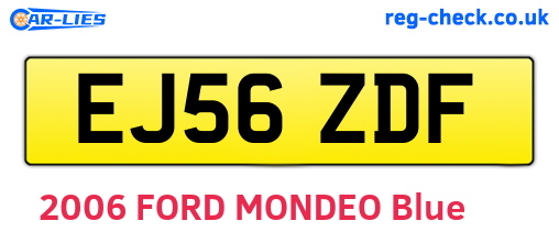 EJ56ZDF are the vehicle registration plates.