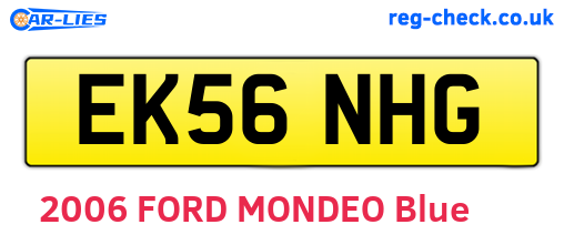 EK56NHG are the vehicle registration plates.