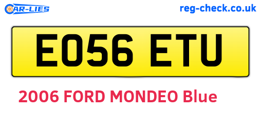 EO56ETU are the vehicle registration plates.