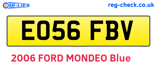 EO56FBV are the vehicle registration plates.