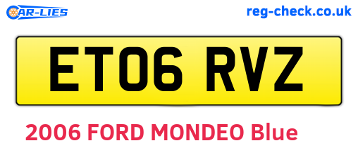 ET06RVZ are the vehicle registration plates.