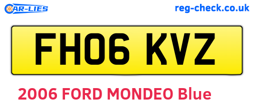 FH06KVZ are the vehicle registration plates.