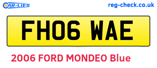 FH06WAE are the vehicle registration plates.
