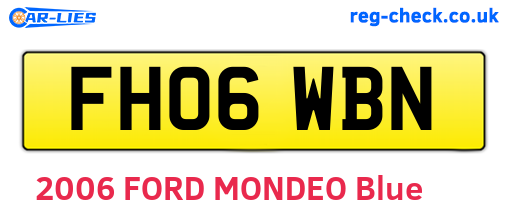 FH06WBN are the vehicle registration plates.