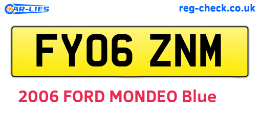 FY06ZNM are the vehicle registration plates.