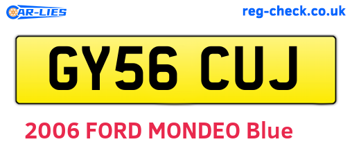 GY56CUJ are the vehicle registration plates.