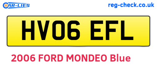 HV06EFL are the vehicle registration plates.