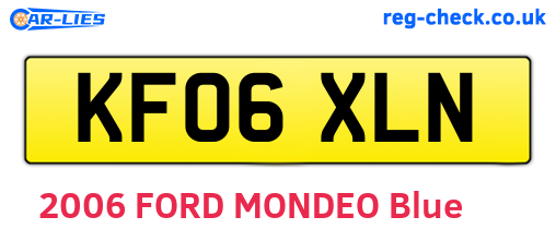 KF06XLN are the vehicle registration plates.