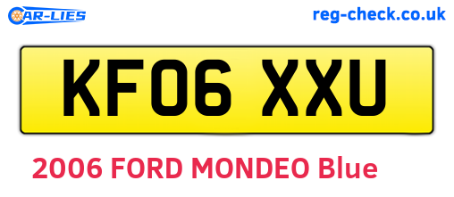 KF06XXU are the vehicle registration plates.
