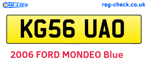 KG56UAO are the vehicle registration plates.