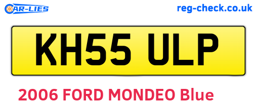 KH55ULP are the vehicle registration plates.