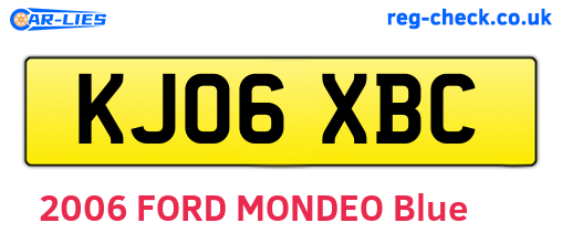 KJ06XBC are the vehicle registration plates.