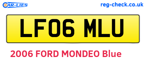 LF06MLU are the vehicle registration plates.