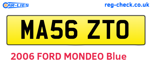 MA56ZTO are the vehicle registration plates.