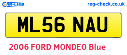 ML56NAU are the vehicle registration plates.