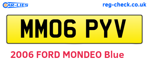 MM06PYV are the vehicle registration plates.